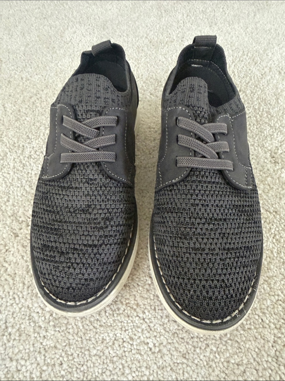 Cat & Jack Men's Knit Lace-Up Sneakers - Dark Gray